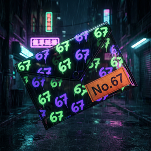 กระเป๋าคลัทช์แบบซองจดหมายพีวีซีสีดำรมควันพิมพ์ลายกราฟฟิตีแบบกำหนดเอง 67 ลาย พร้อมป้ายทอสีส้ม กันน้ำ เหมาะสำหรับใส่เอกสาร - Product Image 2