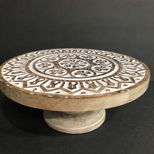 Support à gâteau en bois antique, plats de service, assiette, support à gâteau en bois avec design pliable, à utiliser pour les fêtes d'anniversaire, les fêtes de la fête des mères - Product Image 1