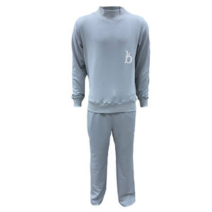 Ensemble de sweat-shirt à col montant en coton pour homme personnalisé, logo brodé, sweat-shirt uni, survêtement décontracté, survêtement de sport - Product Image 1