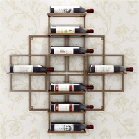 Casier à vin décoratif de forme ronde pour salle de dessin Excellent design Couleur blanche Support mural pour bouteille de champagne et verre à vin