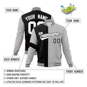 Abrigo de bombardero cómodo y ligero personalizado para adultos y jóvenes, chaqueta de béisbol universitaria para hombres con número de nombre del equipo - Product Image 3