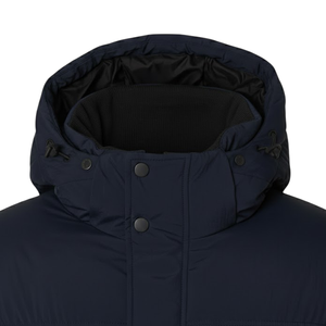 Chaqueta Acolchada Azul Marino para Hombre, Estilo Parka, Resistente al Viento, con Cuello Alto, Bolsillos Grandes, para Invierno y Uso Diario - Product Image 5