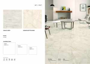 Azulejos de Porcelana Brillante para Piso, 1200x1200, Azulejos de Losa con Efecto Mármol Moderno - Product Image 3