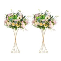 Décorations de présentoir floral en or grand-support de pot de fleur en métal affichage de support de plante de fleur pour l'anniversaire de mariage