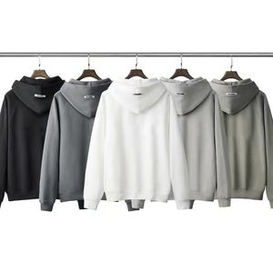 เสื้อฮู้ดมีซิปผ้าฟลีซโอเวอร์ไซส์สำหรับผู้ชายเสื้อฮู้ดผ้าฝ้ายสีทึบกำหนดเองได้100% - Product Image 3