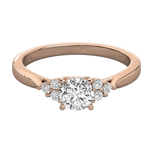 Bague de fiançailles solitaire en diamant taille ronde pour elle - Product Image 2