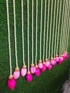 Sola bois Lotus guirlande perles pour mariages indiens événements tenture murale décor pour Pellikooturu Seemantham Diwali maison décorative - Product Image 6