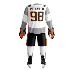 Tenue de hockey sur glace la plus populaire avec design imprimé personnalisé, couleurs sur mesure, vêtements de sport de haute qualité, soldes, grandes tailles - Product Image 3