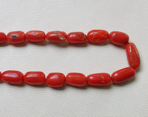 Hebra de 16 pulgadas, 100% cuentas de piedras preciosas de coral italiano natural, cuentas de coral rojo de alta calidad, cuentas de forma ovalada de coral rojo - Product Image 5