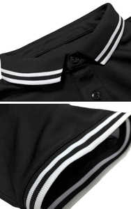 Camiseta de polo personalizada de secado rápido para hombre, camiseta de manga corta elástica de poliéster 100% sólida tácticos para deportes al aire libre - Product Image 4