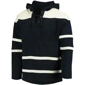Sudadera con Capucha de Hockey sobre Hielo para Hombre, Diseño con Cordones, 100% Poliéster, Impresión por Transferencia de Calor, Nombre del Equipo Personalizado, Impermeable, Secado Rápido, Marca Personalizada - Product Image 1