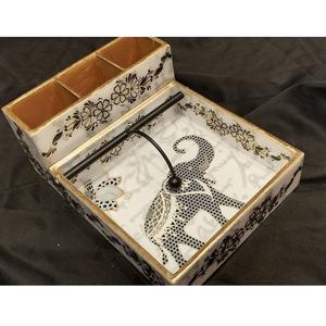 Porte-serviettes moderne en MDF avec impression émaillée, organisateur de table à manger - Product Image 6