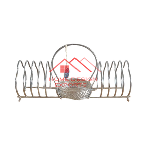 Estante para servir rebanadas Venta caliente Decoración de mesa Accesorios para servir Acabado en plata Diseño atractivo Pan - Product Image 5