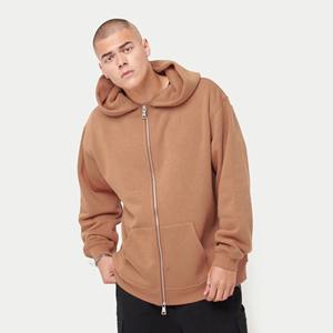 Sudadera con Capucha de Invierno para Hombre, de Alta Calidad, OEM, con Cremallera, Mezcla de Algodón, Tinte Liso, Elástica, Estilo Urbano, al por Mayor - Product Image 1