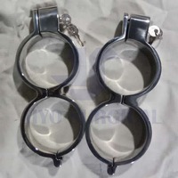 Menottes professionnelles en acier inoxydable avec double mécanisme de verrouillage pour une utilisation sécuritaire