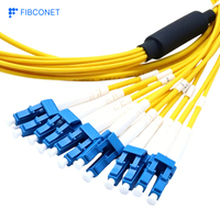 Harness Jumper Serat Optik Multimode OM4 Kepadatan Tinggi MPO-LC Fanout