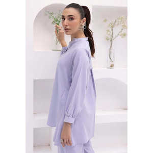 Conjunto de Camisa y Pantalón Teñidos en Sarga WGK-TWS-DY-2478 Top - Product Image 5