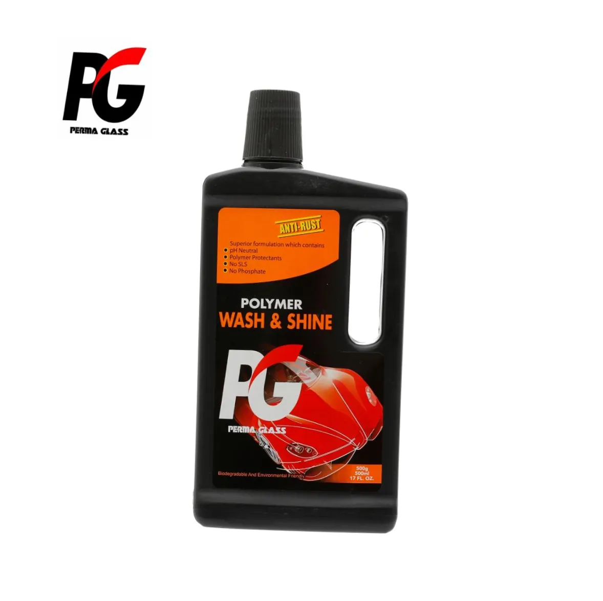 Guaranteed Quality PG Perma Glass Polymer Wash & Shine (500ml) High Efficiency to Remove the Stubborn Road Grime and Soil