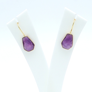 Boucles d'oreilles pendantes plaquées or 18 carats faites à la main |   Bijoux en laiton tendance pour femmes pour mariage |   Exportateur en gros OEM indien - Product Image 4