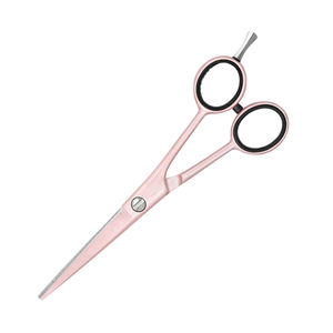 Ciseaux de Salon de coiffure de haute qualité couleur rose clair cheveux ciseaux de Salon de beauté en acier en métal - Product Image 4