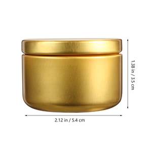 ขวดโหลเทียนเคลือบผงพร้อมฝาปิดสำหรับทำเทียนขี้ผึ้งเหมาะสำหรับตกแต่งบ้านและโรงแรมสำนักงาน - Product Image 3