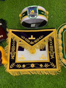 Instruments maçonniques personnalisés : tablier, fez, collier, couronne de la Reine du Sud pour Shriners - Product Image 5