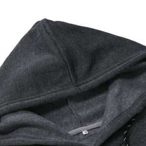 2025 <b>Men's</b> Winter Casual Solid <b>Hoodie</b> 100% Cotton Regular Fit Pullover Hooded Sweatshirt Embroidered Eco-Friendly - Product Image 5