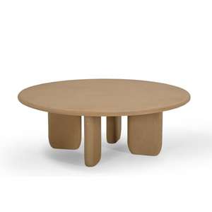 Table basse réglable de dessus en béton rond moderne de haute qualité Style du désert fait à la main pour le produit en vrac de salon - Product Image 1