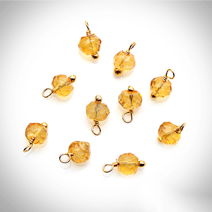 Abalorios de Citrino Pequeños para Manualidades - Cuentas de Plata 925 con Alambre para Envolver - Product Image 3