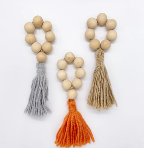 Porte-serviettes en perles de bois Excellente qualité Logo personnalisé Accessoires de décoration de table Rond de serviette en bois fait à la main - Product Image 4