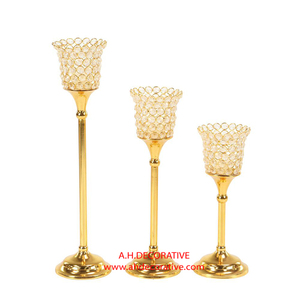 Hot Factory Precio bajo MOQ bajo Juego de alta calidad de tres portavelas hecho a mano de estilo europeo para decoración de bodas - Product Image 3