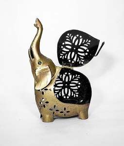 <b>Elephant</b> Showpiece Statue Aluminium Christmas Handmade Tea Light Candle Holder Lantern Stand for Home Living Room <b>Decoration</b> - Product Image 1