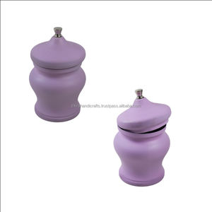 Recipiente de almacenamiento con tapa para cocina, recipiente redondo de azúcar decorado con oro y plata, suministros a granel creativos - Product Image 3