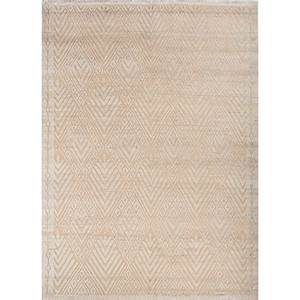 Alfombras Afganas de Lana Tejidas a Mano Manifest Gold con Patrón Geométrico Clásico para Sala de Estar o Pasillo Re-1259 por Jaipur ZA - Product Image 1