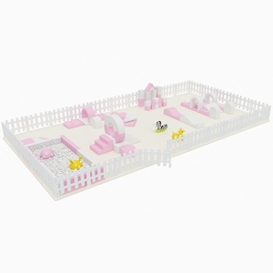 Pequeno interior macio Play Playground com Slide, Ball Pit, brinquedos de balanço e blocos para crianças e crianças - Product Image 1
