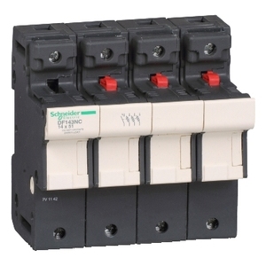 Per SCHNEIDER ELECTRIC TeSys DF143NC 3P N 50A Interruttore Sezionatore Fusibile Dimensione 14 X 51 mm - Product Image 1