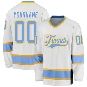 Camisetas de Hockey sobre Hielo Sublimadas Personalizadas para Hombre, Primavera-Otoño, Tallas Grandes, Secado Rápido, 100% Poliéster, Nombre Personalizado, Chándal Deportivo - Product Image 2