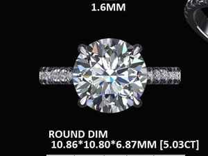 Anillo de Diamantes Cultivados en Laboratorio de 5 Quilates, Oro Blanco de 10K, 14K, 18K, Anillo de Compromiso para Mujer, Joyería Fina - Product Image 4