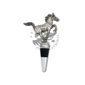 Креативный дизайн, индивидуальная алюминиевая винная пробка в форме беговой лошади для Рождества