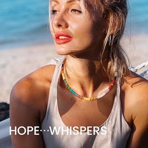 Ensemble collier ras du cou et boucles d'oreilles en perles Boho pour femmes-Bijoux de fête de mariage faits à la main - Product Image 4