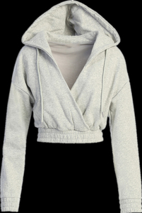 2023 invierno mujer logotipo personalizado algodón francés Terry Sudadera con capucha alta calidad superposición frente Jumper suéter estilo Casual - Product Image 3