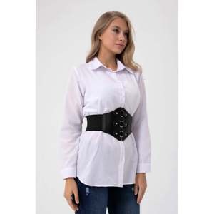 เข็มขัดรัดตัวแบบยืดหยุ่นสำหรับผู้หญิงพร้อมดีเทลห่วงวงแหวนสุดหรู - Product Image 2