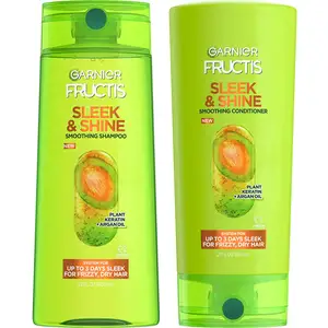 Garnier Fructis แชมพูเรียบเงางามและเงางามสำหรับผมหยิกแห้ง12.5ออนซ์