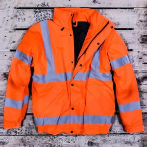 เสื้อแจ็คเก็ตนิรภัยสะท้อนแสงของผู้ชายเสื้อโค้ทสำหรับใส่ทำงานผ้าเรืองแสงสะท้อนแสง - Product Image 3