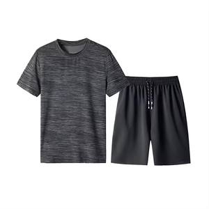 Chándal deportivo de algodón informal para hombre, ligero, transpirable, nuevo Color sólido, camisa de manga corta, pantalones cortos de lana, conjuntos para invierno - Product Image 3