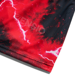 Short de sport d'été unisexe personnalisé pour hommes, short en maille imprimé en polyester respirant, coupe ample, 100% - Product Image 4