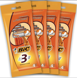 BiC 3 Sensitive Razors 8 Pack (distribución mayorista) - Product Image 2