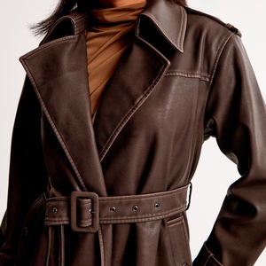 Chaqueta de Cuero PU para Mujer al por Mayor, Ropa de Cuero de Moda, Chaqueta de Cuero para Mujer, Estilo Nuevo, Chaqueta de Cuero Genuino para Mujer - Product Image 5