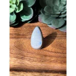 Reda Galvan Men's <b>Couple</b> <b>Ring</b> Moon Stone Sterling Silver Geometric Pattern Vermeil Platinum Setting Size 7.75 Everyday Wear - Product Image 1