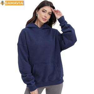 เสื้อฮู้ดดี้โอเวอร์ไซส์ลายพิมพ์แบบกำหนดเองสำหรับฤดูหนาว ชุดวอร์มผ้าแคนวาส ทรงหลวมแบบลำลอง ไหล่ตก ปักลาย จ็อกเกอร์ประดับคริสตัล - Product Image 4